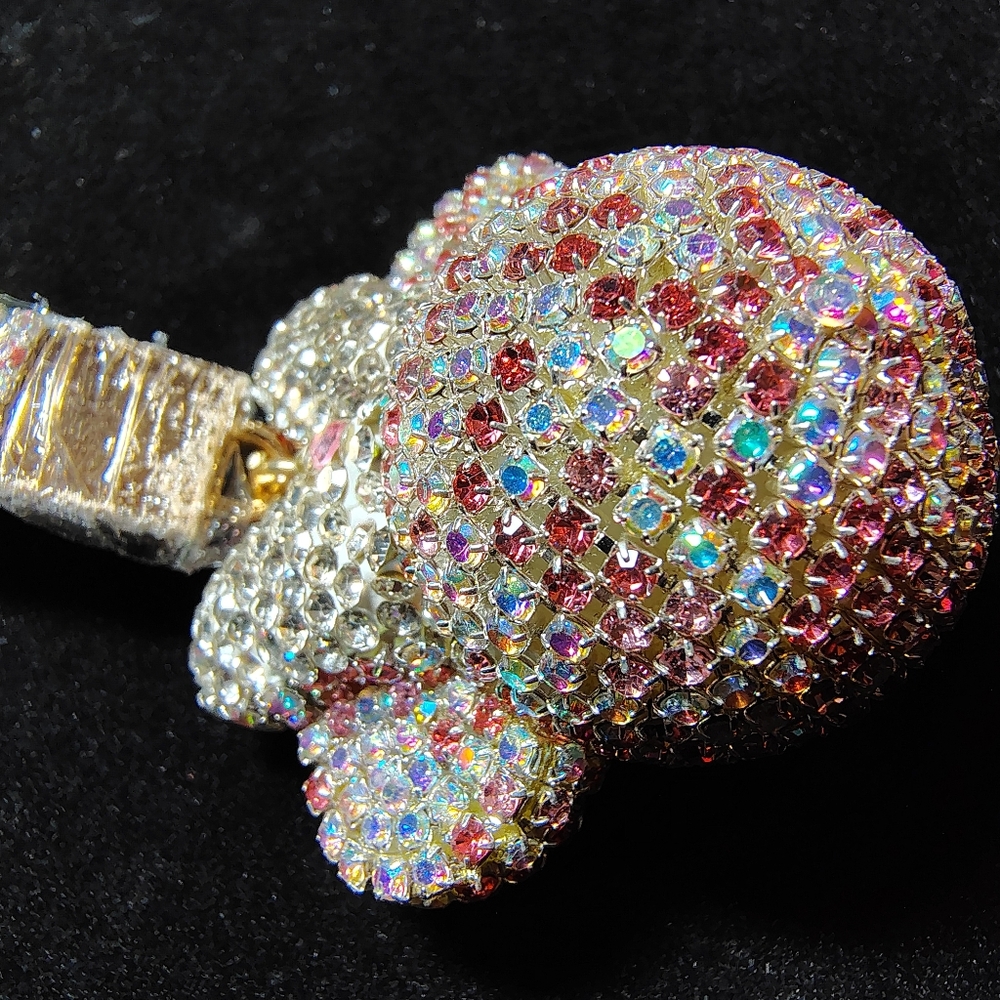 Mouse Ears Multicolor Bling Keychain - Picture 3 of 5